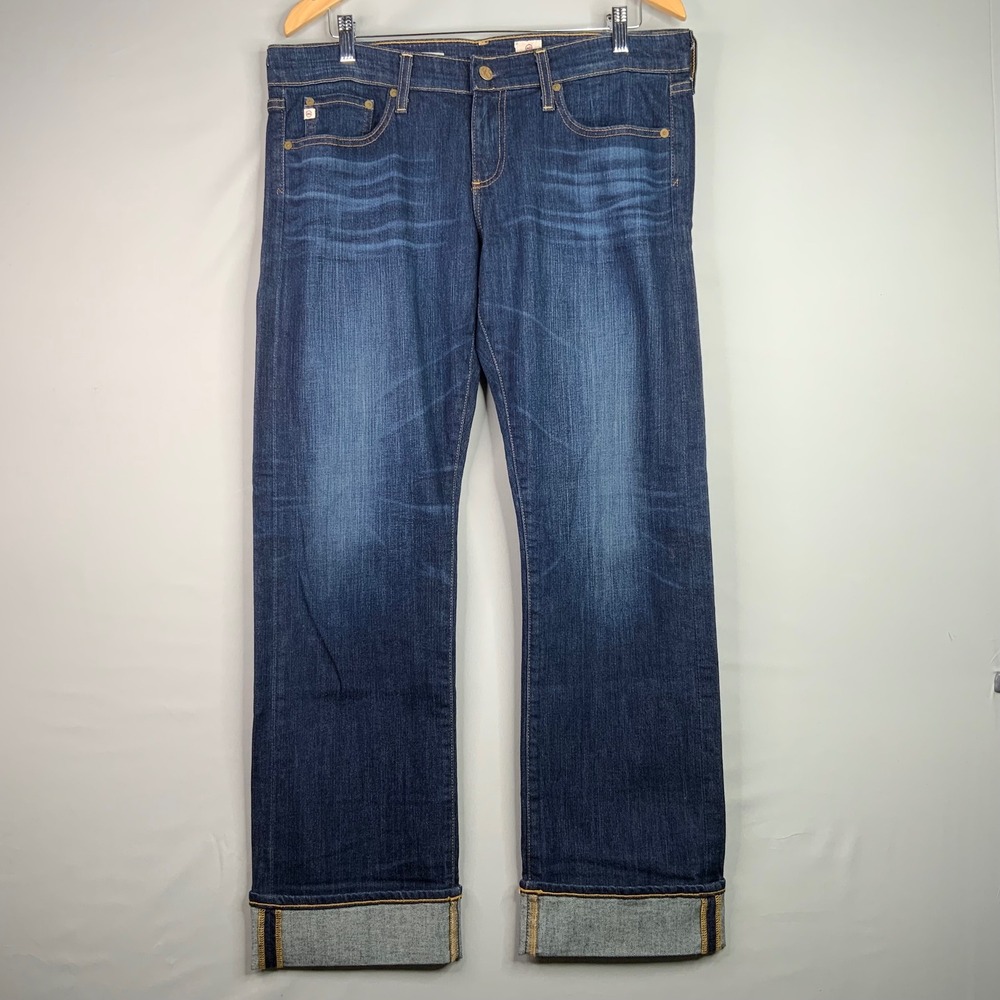 AG Jeans Stilt Roll Up Blue‎ Denim Women's Casual Cuffed Ankle Pants